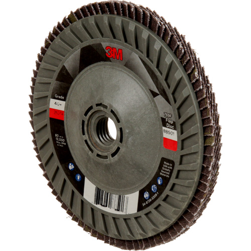 Disque &agrave; lamelles &agrave; changement rapide 769F, 5" x 5/8"-11, Type 29, Grain 40+, C&eacute;ramique Oxymax Inc