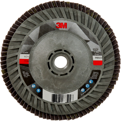 Disque &agrave; lamelles &agrave; changement rapide 769F, 5" x 5/8"-11, Type 27, Grain 60+, C&eacute;ramique Oxymax Inc