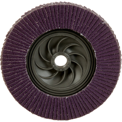 Disque &agrave; lamelles &agrave; changement rapide 769F, 5" x 5/8"-11, Type 27, Grain 80+, C&eacute;ramique Oxymax Inc