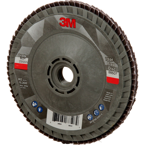 769F Quick Change Flap Disc, 4-1/2" x 5/8"-11, Type 29, 80+ Grit, Ceramic Oxymax Inc