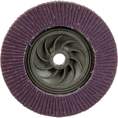Disque &agrave; lamelles &agrave; changement rapide 769F, 5" x 5/8"-11, Type 29, Grain 80+, C&eacute;ramique Oxymax Inc