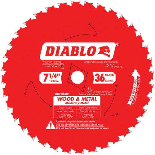 Steel Demon Cermet II Saw Blade, 7-1/4", 36 Teeth, Metal Use Oxymax Inc
