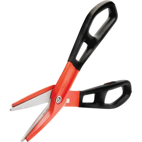 13" Serrated Aluminum Tinner Snip with Dipped Handle, 3" Cut Length, Straight Cut Oxymax Inc