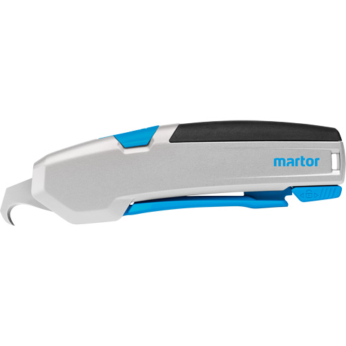 Couteau de s&eacute;curit&eacute; r&eacute;tractable Secubase 625 avec lame courb&eacute;e, 16 mm, Robuste, Prise en Aluminium Oxymax Inc