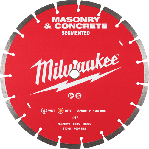 Segmented Masonry & Concrete Diamond Blade, 14", Stone/Concrete/Brick/Tile Use Oxymax Inc