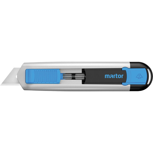 Couteau r&eacute;tractable SECUNORM 525 avec lame trap&eacute;zoidale no 99, 21 mm, Robuste, Prise en Aluminium Oxymax Inc