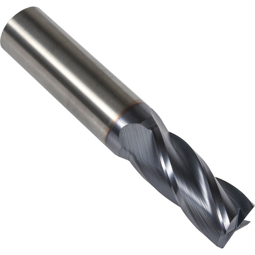 S234 30° Square End Mill, 1/16" Dia., 1-1/2" L, 4 Flutes, 1/8" Shank, Carbide Oxymax Inc