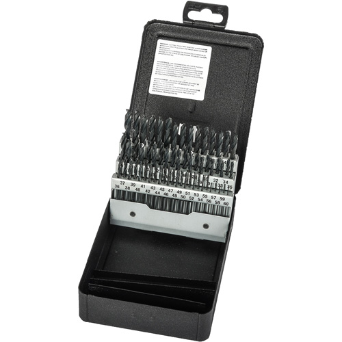 Stub Length Drill Bit Set, 60 Pieces, High Speed Steel Oxymax Inc