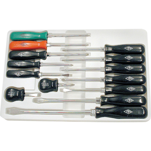 ISD-14 ITC&reg; Professional ABS Handle Screwdriver Set, 14 Pcs., Magnetic Oxymax Inc