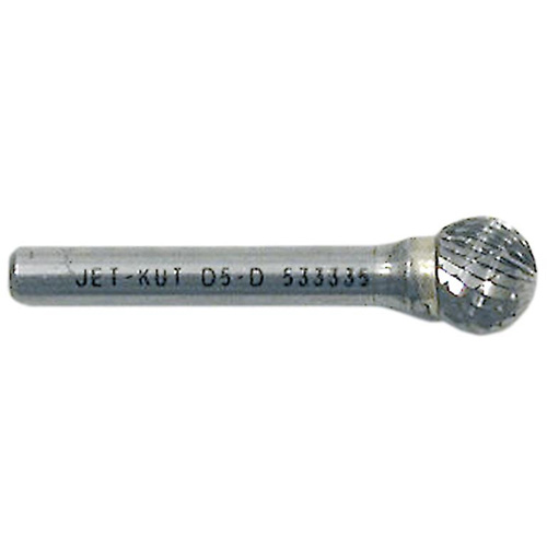 Ball Shape Bur, 1/2" Dia., 1/4" Shank, 7/16" Depth of Cut Oxymax Inc