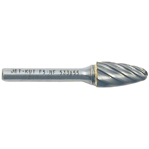 F5-NF 1/4" Round Nose Shape Bur for Aluminum/Non-Ferrous Materials, 1/2" Dia. Oxymax Inc