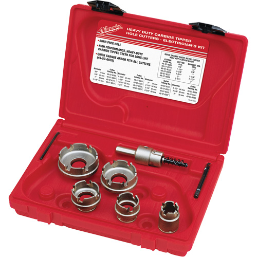Trousse de fraises au carbure pour les m&eacute;taux en feuilles pour les &eacute;lectriciens, 5 morceaux Oxymax Inc