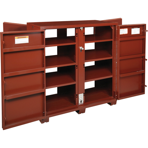 Armoire &agrave; tablettes Jobsite, Acier, 63,7 pi³, Rouge Oxymax Inc