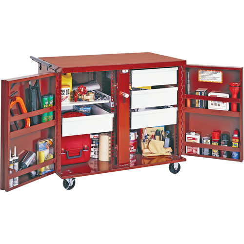 Rolling Work Bench, 43-7/8" W x 38-1/2" H x 26-7/8" D, 21.7 Cubic Feet Capacity Oxymax Inc