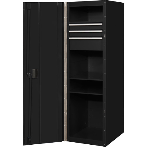 Armoire lat&eacute;rale s&eacute;rie RX, 3 tiroirs, 19" la x 25" p x 61" h, Noir Oxymax Inc