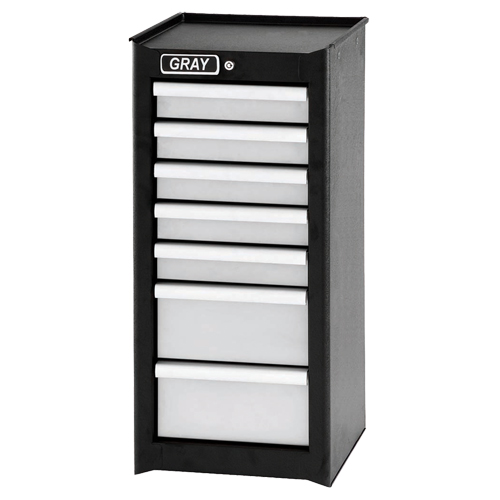 Side Rider Cabinet, 7 Drawers, 14-3/4" W x 18" D x 33.34" H, Black Oxymax Inc