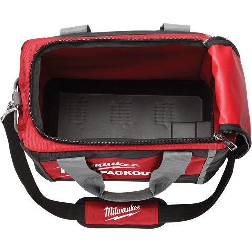 Packout Tool Bag, Ballistic Nylon, 2 Pockets, Black/Red Oxymax Inc
