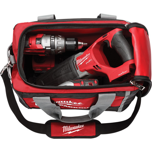 Packout Tool Bag, Ballistic Nylon, 2 Pockets, Black/Red Oxymax Inc