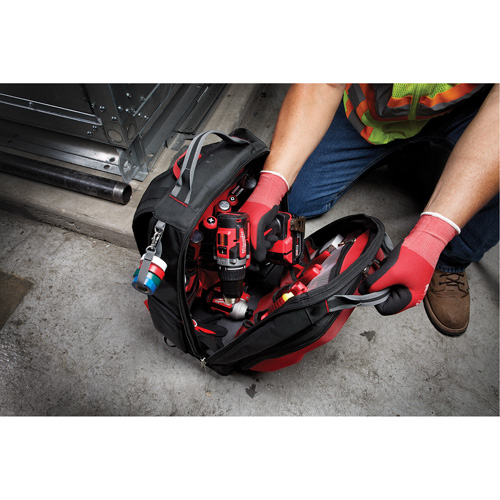 Packout Backpack, 15-3/4" L x 11-4/5" W, Black/Red, Ballistic Oxymax Inc