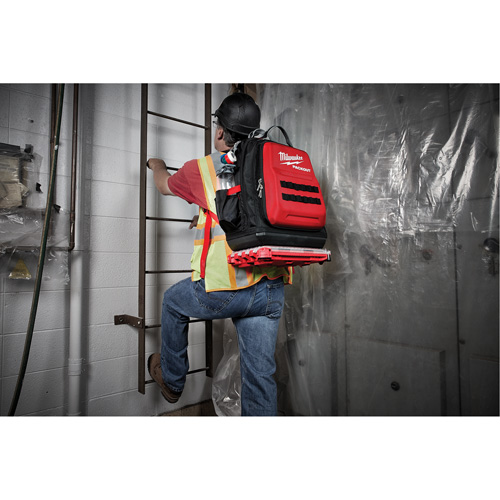 Packout Backpack, 15-3/4" L x 11-4/5" W, Black/Red, Ballistic Oxymax Inc