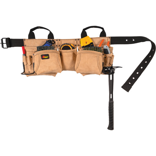 Ceinture &agrave; outils pour menuisier, Cuir, Havane Oxymax Inc