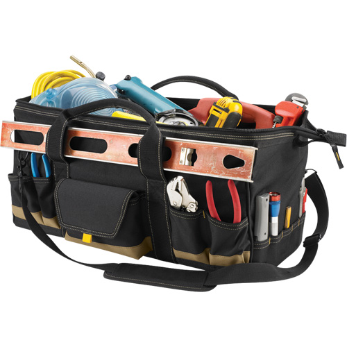 MEGAMOUTH Tool Bag, Polyester, 32 Pockets, Black Oxymax Inc