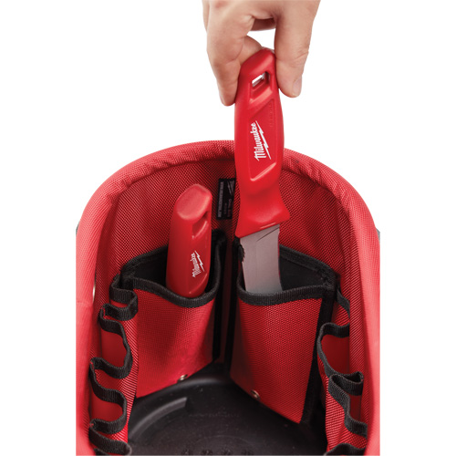 Aerial Utility Oval Bag, Ballistic Nylon, 14 Pockets, Black/Red Oxymax Inc