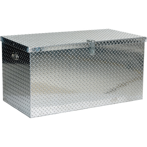 Aluminum Treadplate Portable Tool Box, 25-1/16" D x 49-1/4" W x 24" H, Silver Oxymax Inc