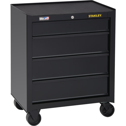 100 Series Rolling Tool Chest, 4 Drawers, 26-1/2" W x 18" D x 32" H, Black Oxymax Inc