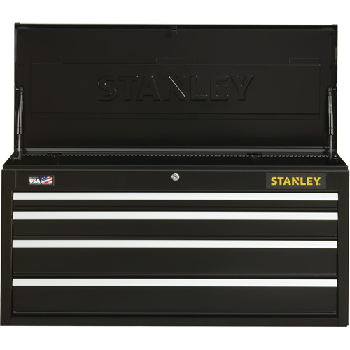 300 Series Tool Chest, 41" W, 4 Drawers, Black Oxymax Inc