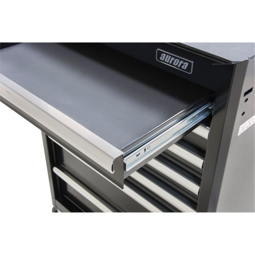 Industrial Tool Cart, 7 Drawers, 27" W x 18-3/4" D x 39" H, Black Oxymax Inc
