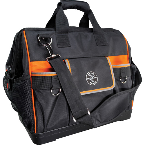 Tradesman Pro Wide-Open Tool Bag, Ballistic Nylon, 42 Pockets, Black Oxymax Inc