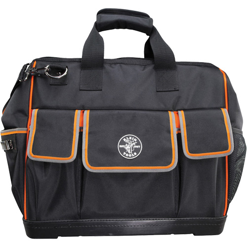 Tradesman Pro Wide-Open Tool Bag, Ballistic Nylon, 42 Pockets, Black Oxymax Inc