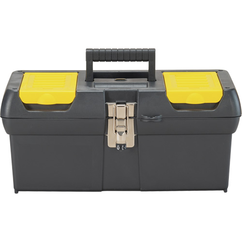 2000 Series Tool Box with Tray, 16" W x 7-1/10" D x 8-1/10" H, Black/Yellow Oxymax Inc