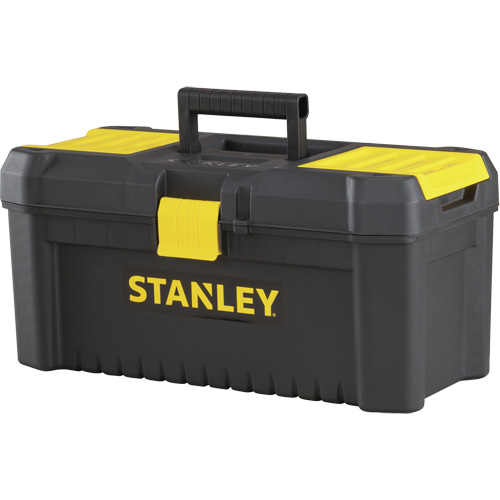 Essential&reg; Tool Box with Tray, 16" W x 8" D x 7-3/10" H, Black/Yellow Oxymax Inc