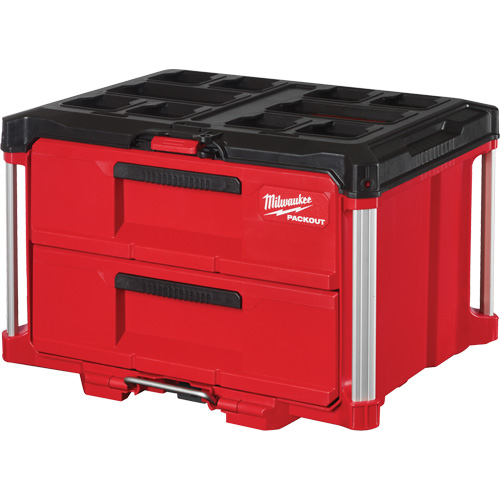 Packout 2-Drawer Tool Box, 16-1/3" x 14-1/3" x 22-1/5", Red Oxymax Inc