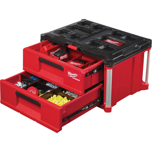 Packout 2-Drawer Tool Box, 16-1/3" x 14-1/3" x 22-1/5", Red Oxymax Inc