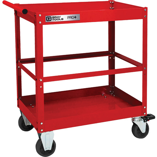 Chariot utilitaire robuste s&eacute;rie PRO+, 2 tiers, 30-1/5" x 38-1/3" x 19-1/2" Oxymax Inc