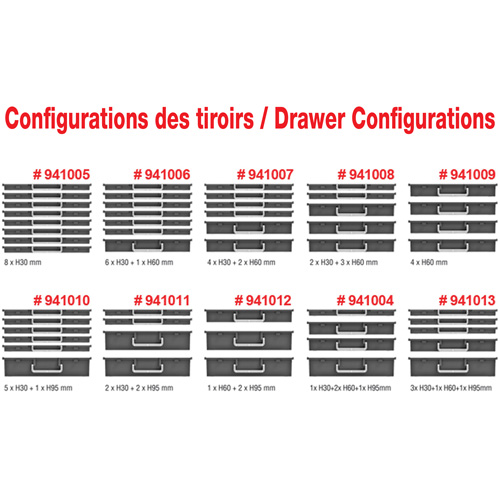 Coffre &agrave; outils mobile avec tiroirs, 4 tiroirs, 22-4/5" la x 15" p x 18" h, Noir Oxymax Inc