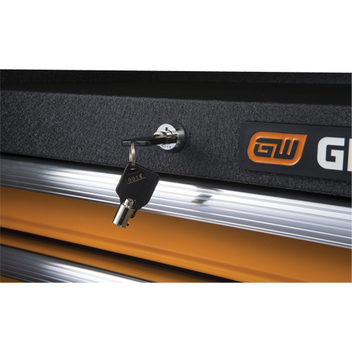 GSX Series Tool Chest, 26" W, 4 Drawers, Black/Orange Oxymax Inc