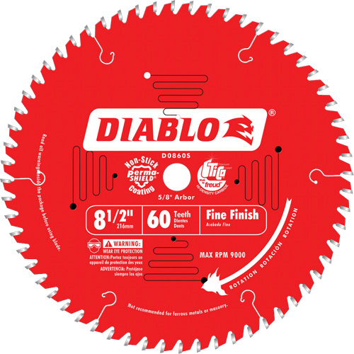 Contractor Saw Blades - Fine Finishing Saw Blades, 8-1/2", 60 Teeth, Wood Use Oxymax Inc