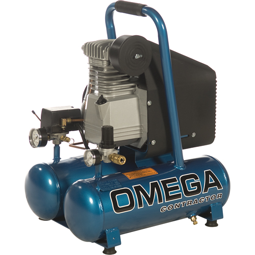 Portable Contractor Series Compressors - Oil Lube, Direct Drive, Electric, 3.3 Gal. (4 US Gal), 125 PSI, 115/1 V Oxymax Inc