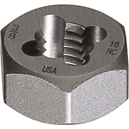 CLE-LINE Hexagon Rethreading Dies, Bright Finish, 1/2"-20 Thread, High Speed Steel Oxymax Inc