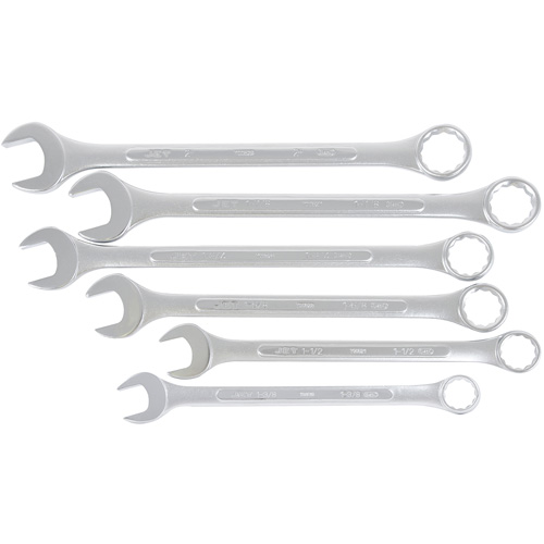 Fully Polished Long Pattern Combination Wrench Set, Combination, 6 Pieces, Imperial Oxymax Inc