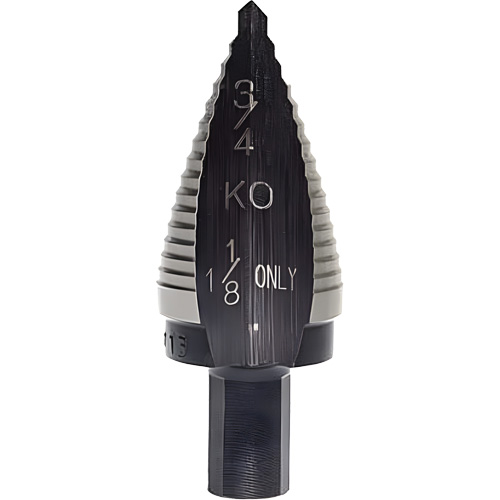 Step Drill Bit, 1-1/8" - 1-1/8" , 5/32" Increments, High Speed Steel Oxymax Inc