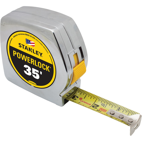 Ruban &agrave; mesurer classique Powerlock, 1" x 35', Marques de goujon Imp&eacute;rial Oxymax Inc