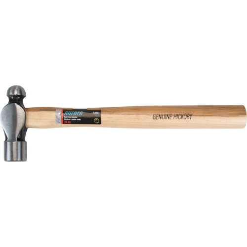 Ball Pein Hammer, 24 oz. Head Weight, Plain Face, Wood Handle Oxymax Inc