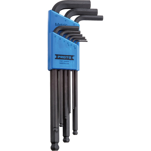 Round Head Hex Key Set, 9 Pcs., Metric Oxymax Inc