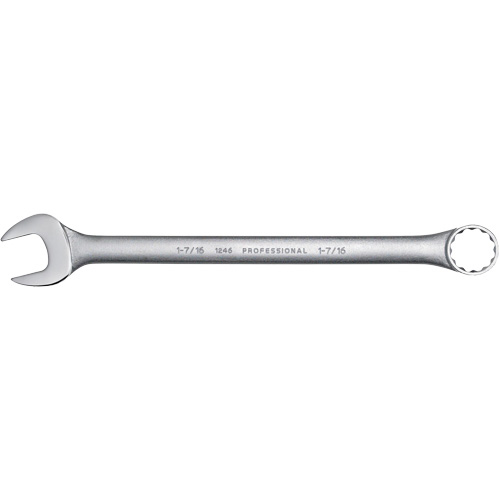 Combination Wrench, 12 Point, 1-7/16", Satin Finish Oxymax Inc