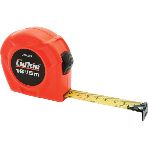 Ruban &agrave; mesurer &agrave; retour automatique s&eacute;rie L600N, 3/4" x 16'/5 m, Marques de goujon Imp&eacute;rial & m&eacute;trique Oxymax Inc